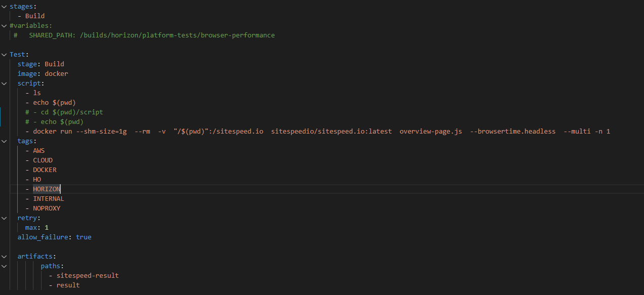 Unable to execute sitespeed using docker in git repository. · Issue ...