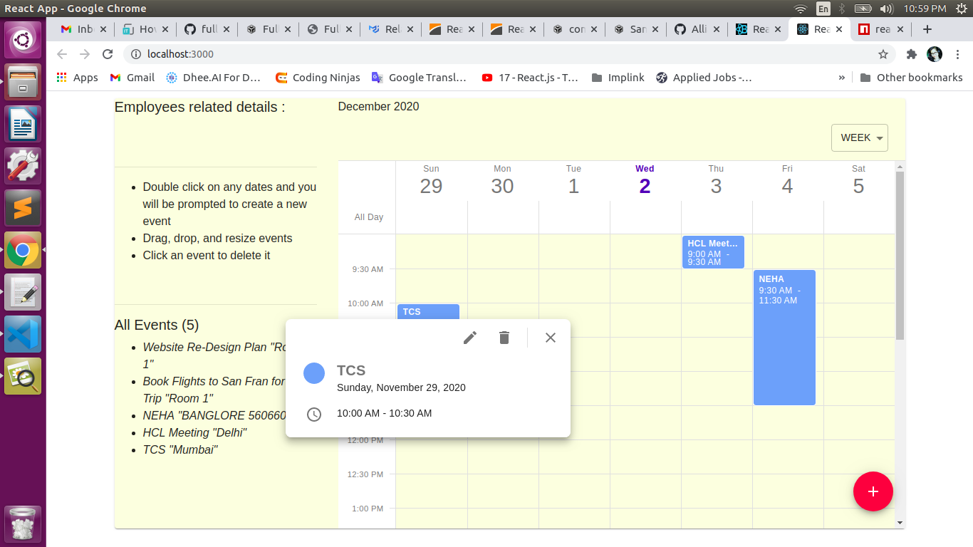 calendar-app1 - Codesandbox