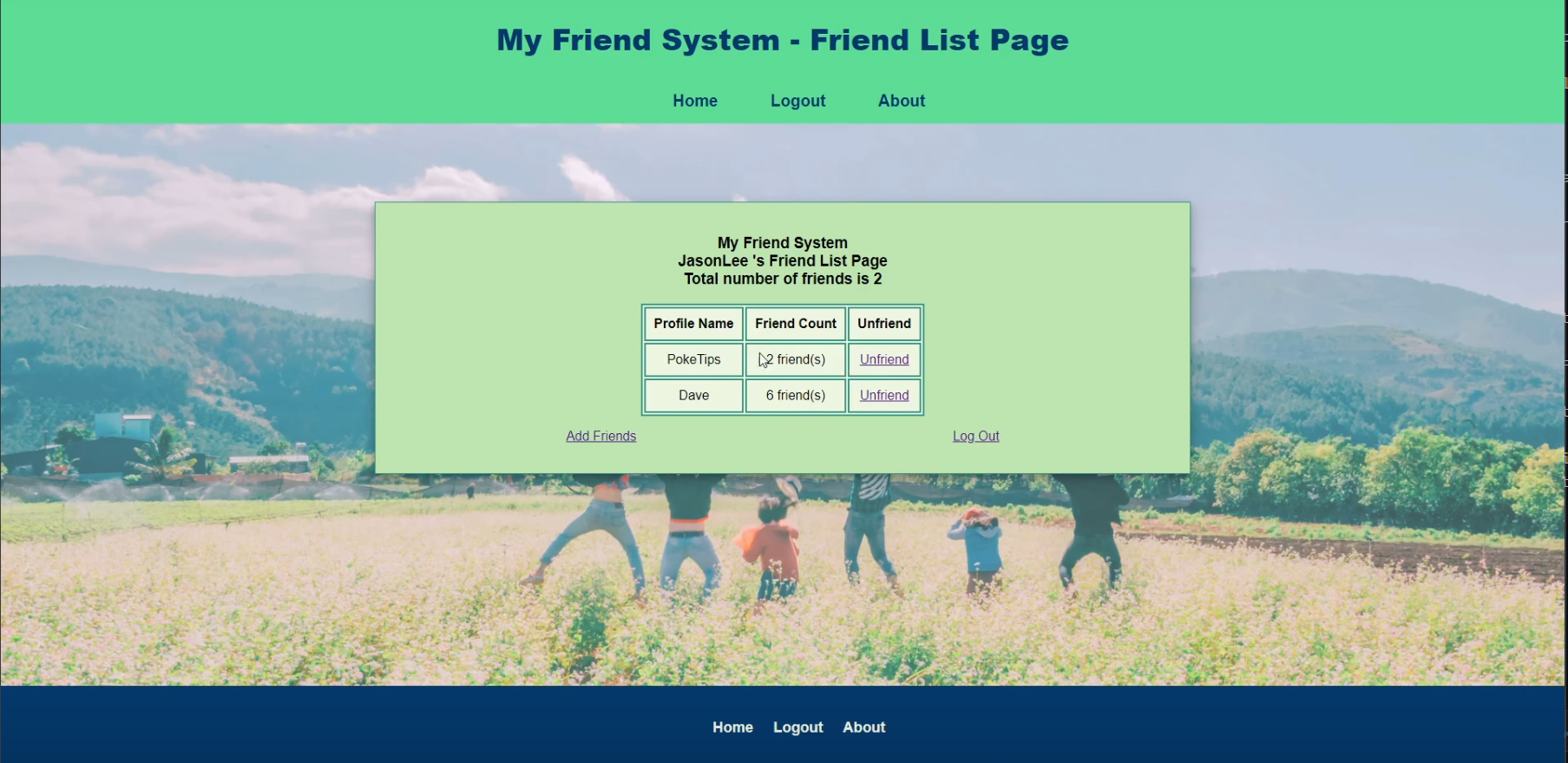 GitHub - Laikokwui/MyFriendSystem: My Friend System is a simplified ...