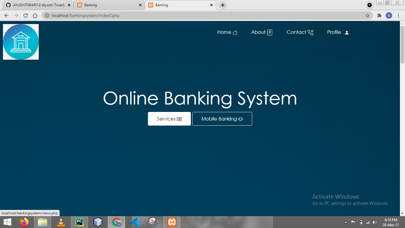 GitHub - AYUSHITIWARI12/Banking-system: Net-Banking (PHP,JS,HTML,CSS ...