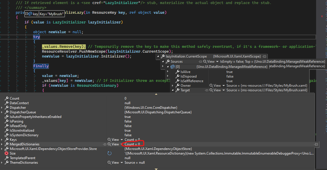 Nested MergedDictionaries not being included in XAML code gen · Issue