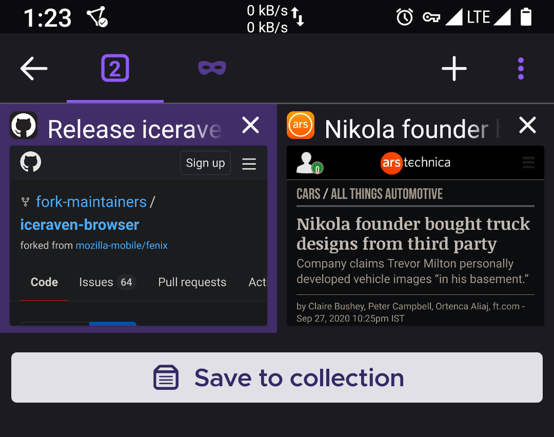 Save to collection
