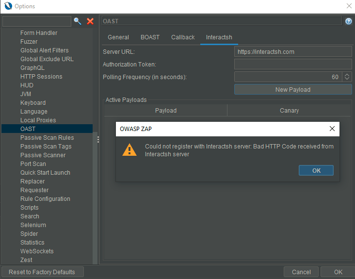 Unexpected results when manually calling getInteractshService ...