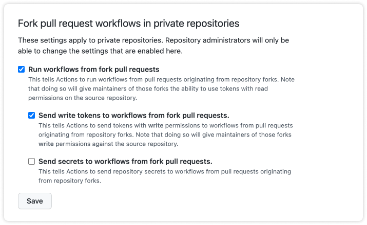 Workflow permissions