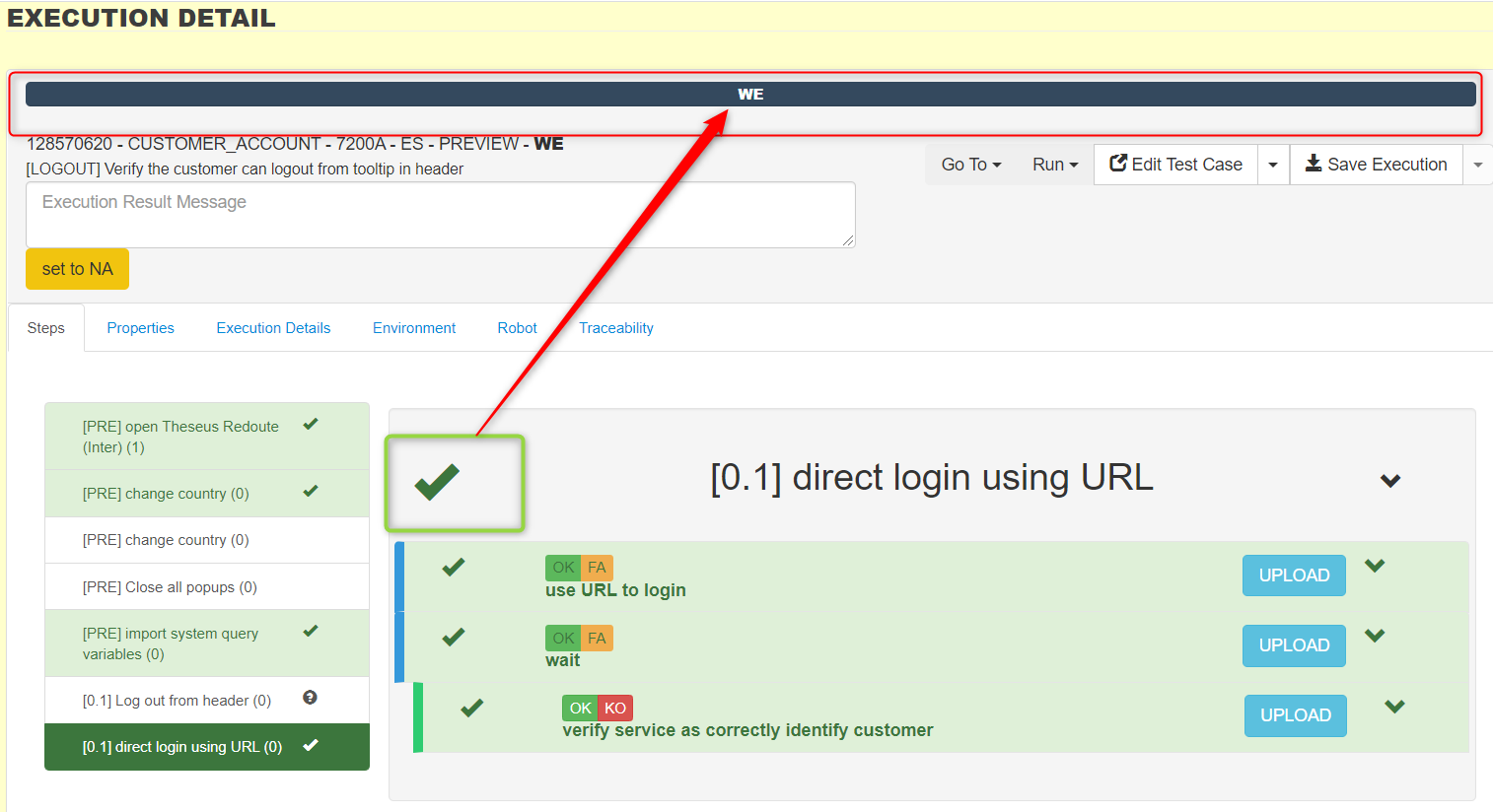 Manual execution regression - wrong step order, status and step ...