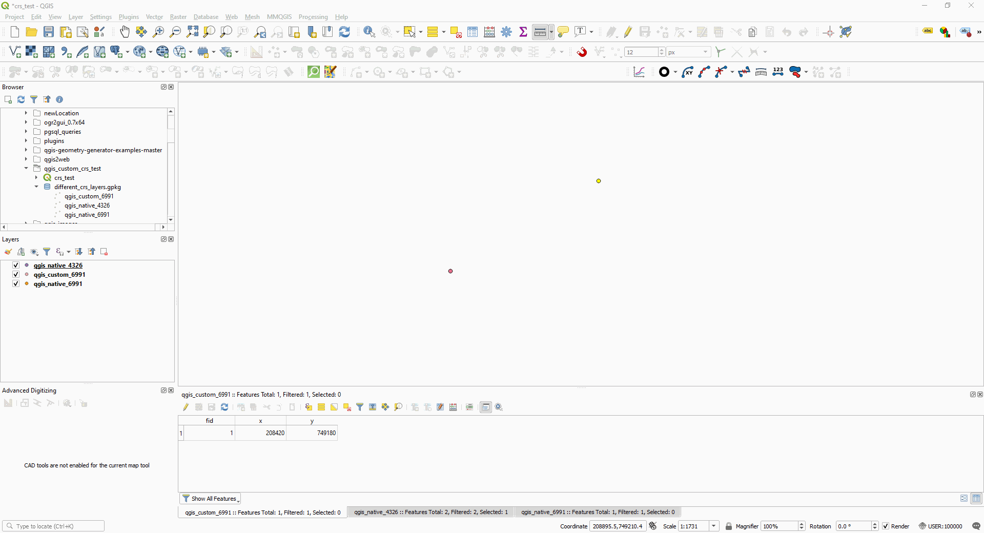 Creating a custom projection identical to a native one results in different  coordinates locations for them · Issue #37947 · qgis/QGIS, image size:1920x1040