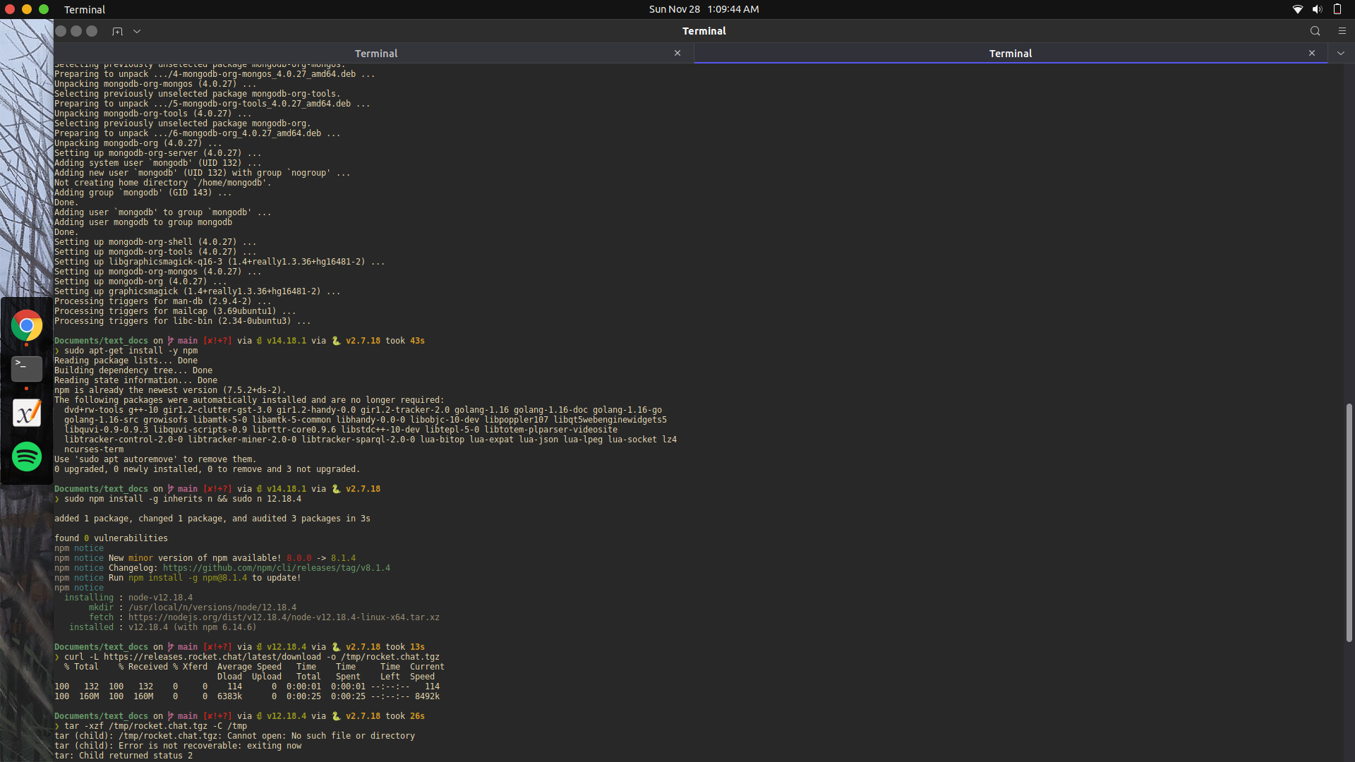 Can't install on Ubuntu 21.10 · Issue #23810 · RocketChat/Rocket.Chat ·  GitHub