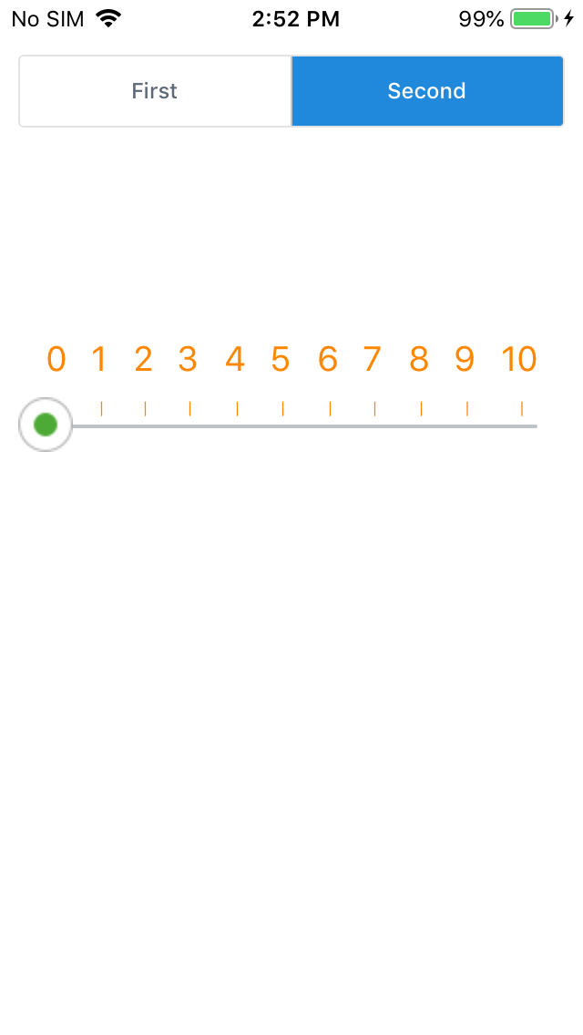 how can i set an initial selected value to the slider eg selecting 0 by