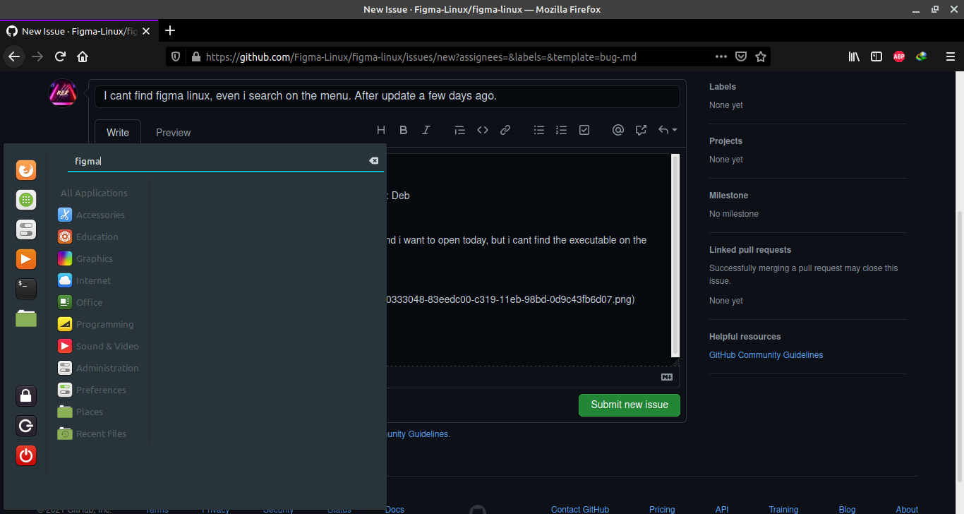 I cant find figma linux, even i search on the menu. After update a few ...