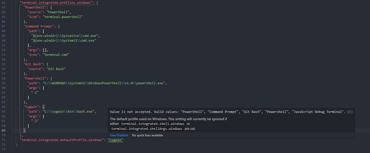 All my terminals are gone and i can t get rid of the defaults issue