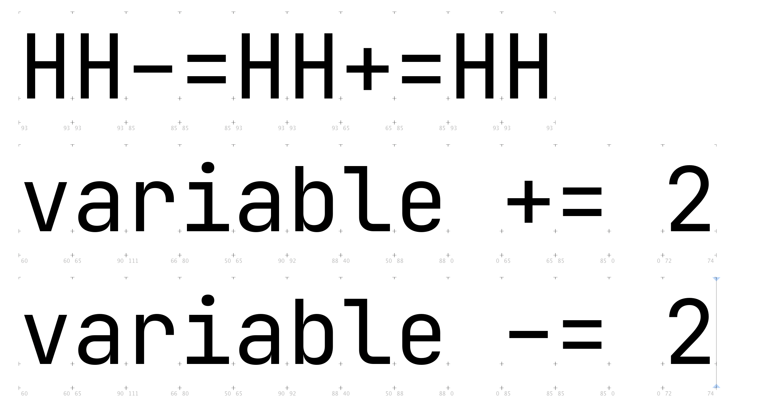 Font ligature request =, += · Issue 306 · JetBrains/JetBrainsMono