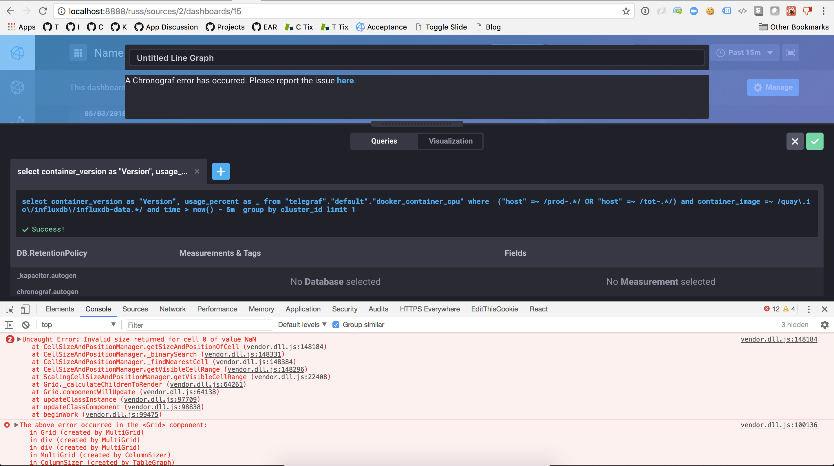 Uncaught Error: Invalid size returned for cell 0 of value NaN · Issue ...