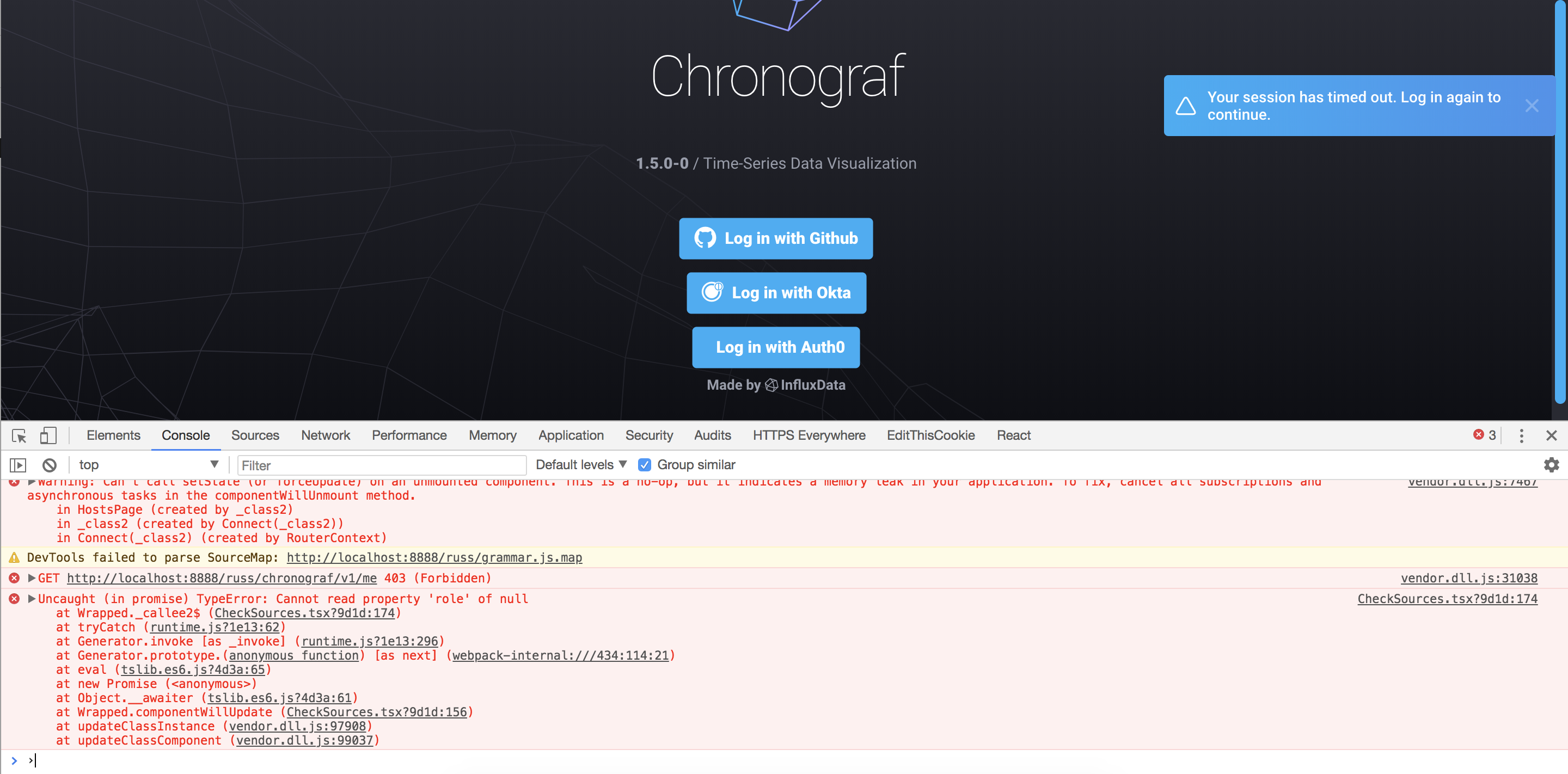 Uncaught (in promise) TypeError Cannot read property 'role' of null