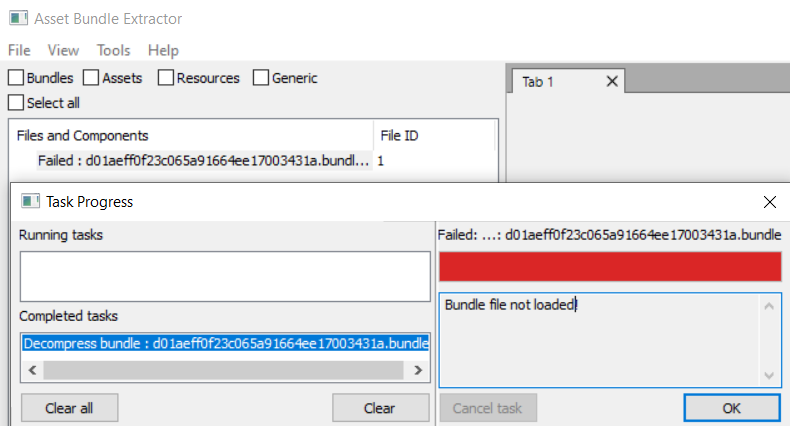 Unable to load bundle · Issue #565 · SeriousCache/UABE · GitHub