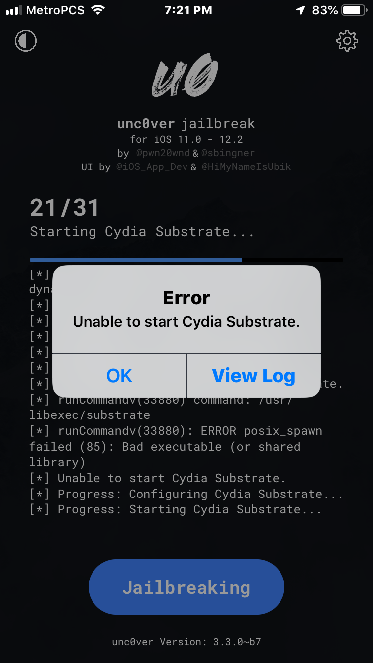 Stability issues with Cydia Substrate on iOS 12 · Issue #960 ·  pwn20wndstuff/Undecimus