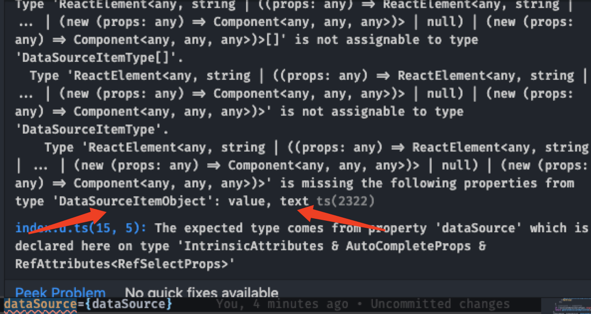 AutoComplete dataSource prop has a type error · Issue #27865 · ant ...