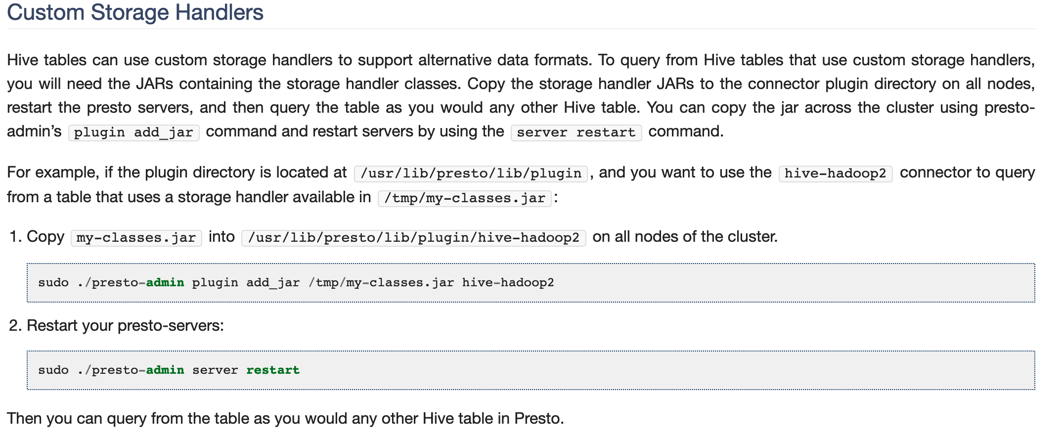 Presto doesn't recognise HiveExternal table for Delta com.facebook
