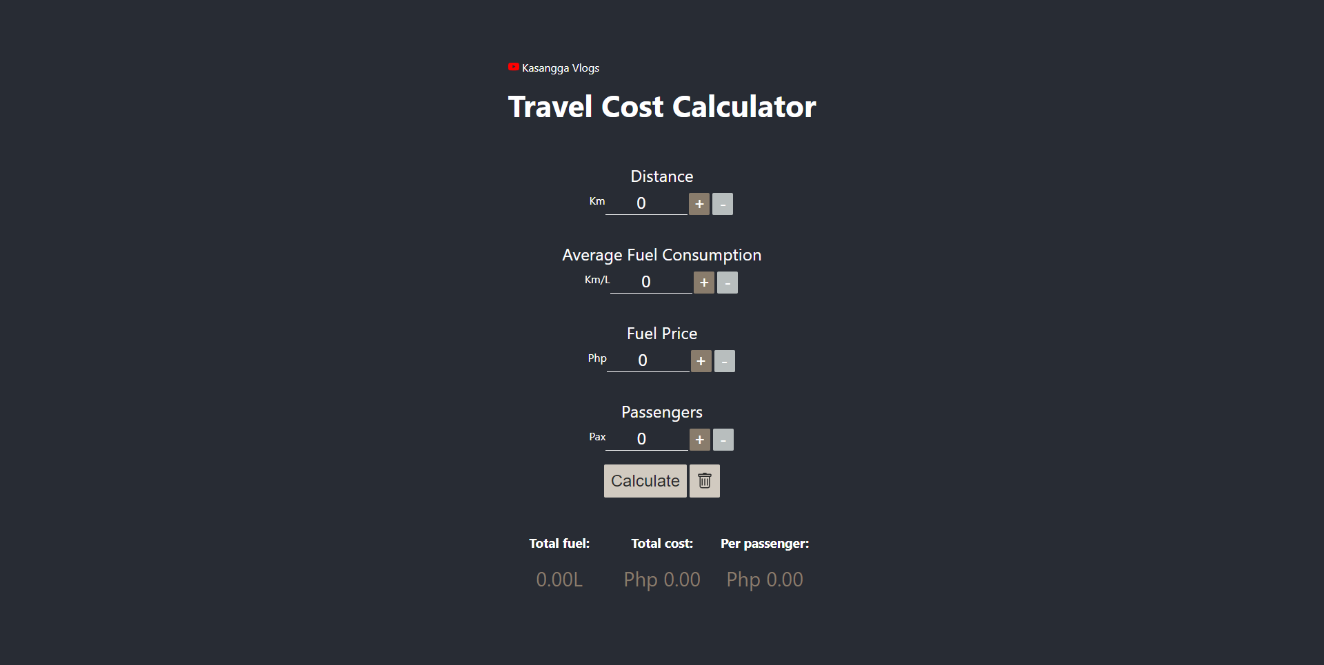 GitHub Pseudoman21/travelcostcalculator