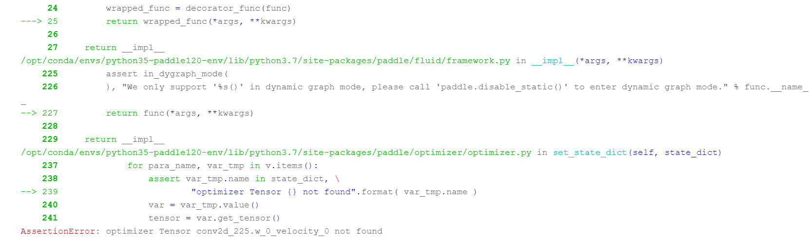 模型恢复训练失败，optimizer显示参数未找到。 · Issue #1193 · PaddlePaddle/PaddleX · GitHub