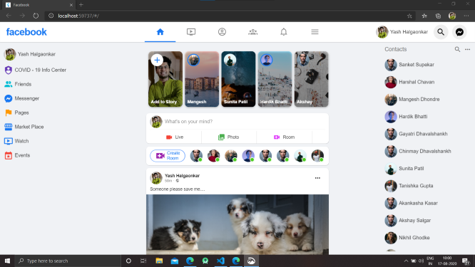 GitHub - yashhalgaonkar/FacebookClone: A Facebook app clone made with ...
