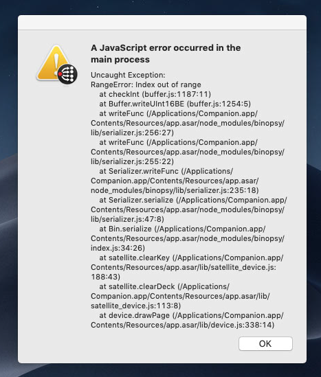 Companion Crashes when Companion Satellite is running on remote device ...