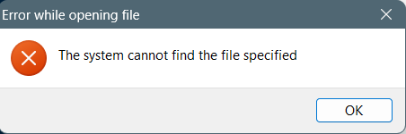 PDF Rendering ERROR - The system cannot find the path