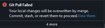 Git Pull Failed