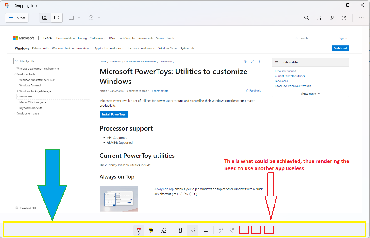 Apply shapes and text with Snipping Tool · Issue 24945 · microsoft