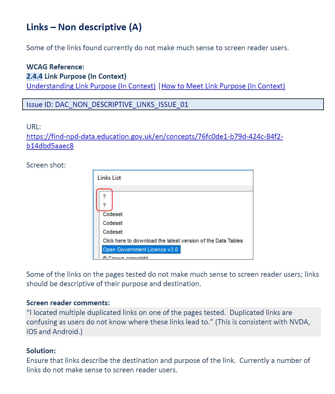 Concept page tool tip links have meaningful names · Issue 215 · DFE
