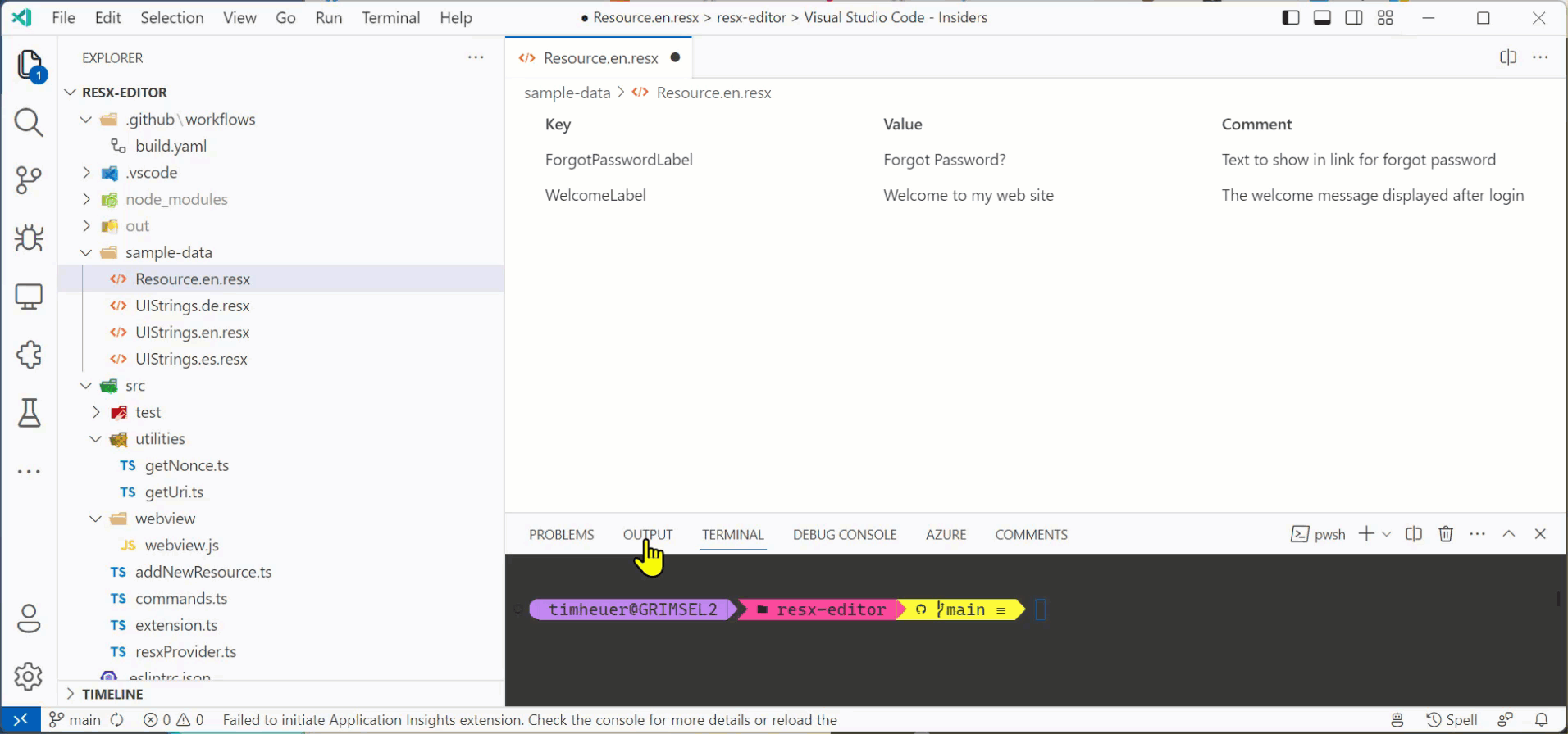 GitHub timheuer/resxeditor RESX Editor for VS Code