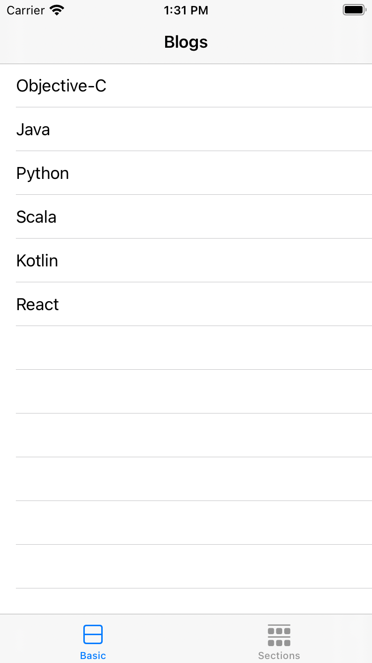 GitHub - alexpadillarosas/iOSTableView: Allows a list of values to be ...