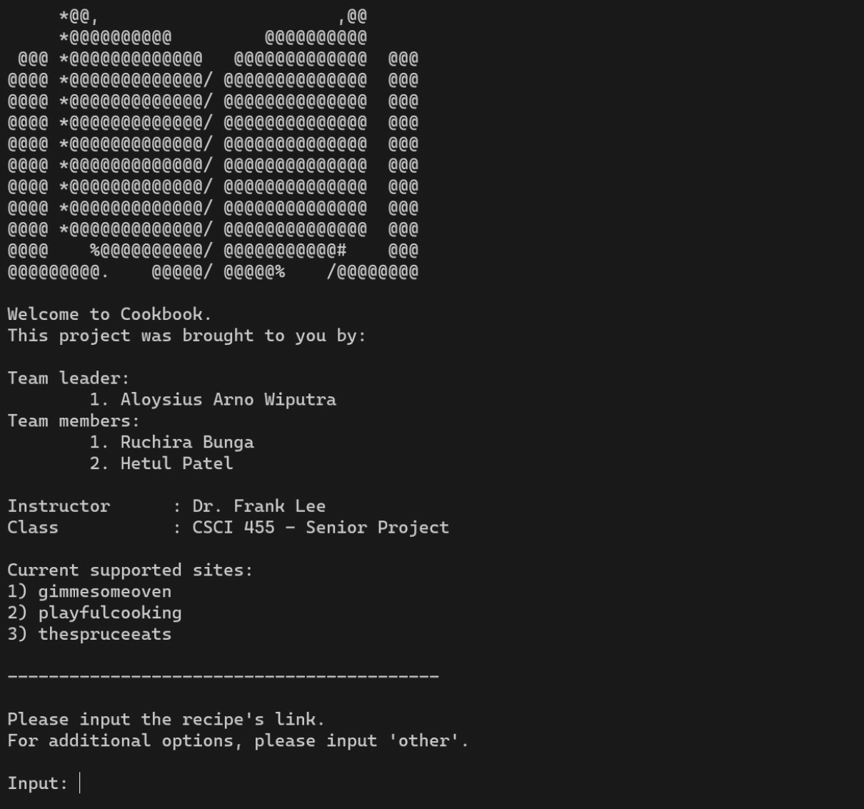 GitHub - aloysiusw/cookbook: A recipe web scraper with user database