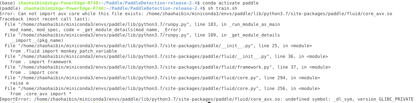使用PaddleDetection突然报错 · Issue #5767 · PaddlePaddle/PaddleDetection · GitHub