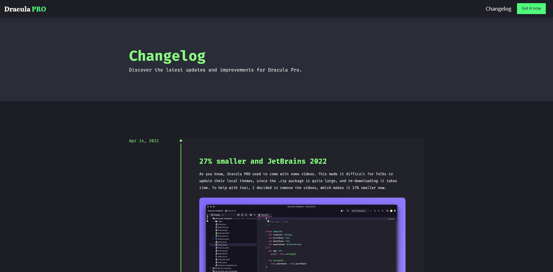Screenshot 2022-10-17 at 19-29-55 Dracula PRO - Changelog