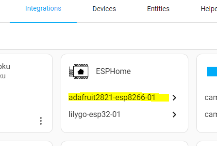 ESP device not available in HA sidebar when adopting via integrations ...