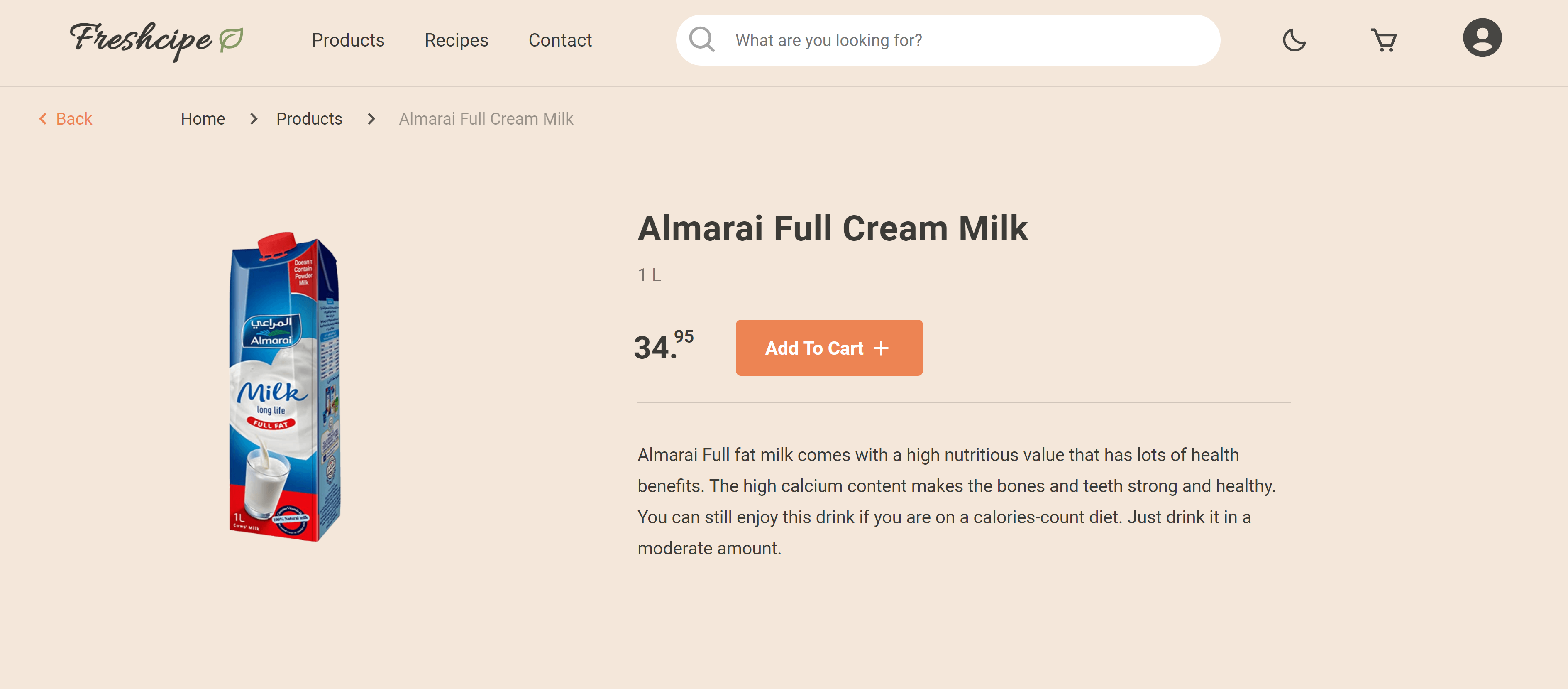 GitHub - NadaAlinour/freshcipe-react: E-commerce web application using ...