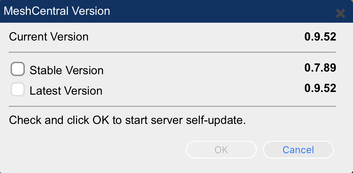 Stable Branch not updating on my latest update · Issue #3298 · Ylianst ...