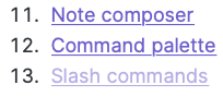 Could docs be added or made visible for Slash Commands core plugin ...