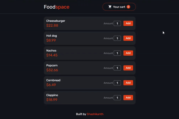 GitHub - shashiirk/foodspace: A fictional food ordering app