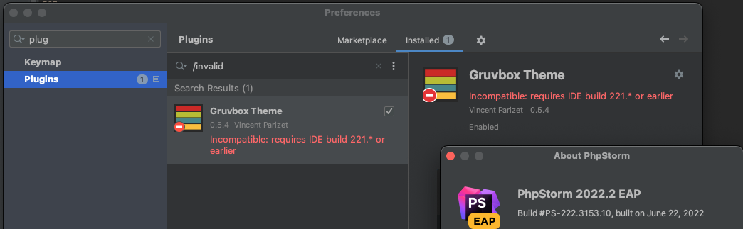 Not compatible with 2022.2 · Issue #71 · Vincent-P/gruvbox-intellij ...