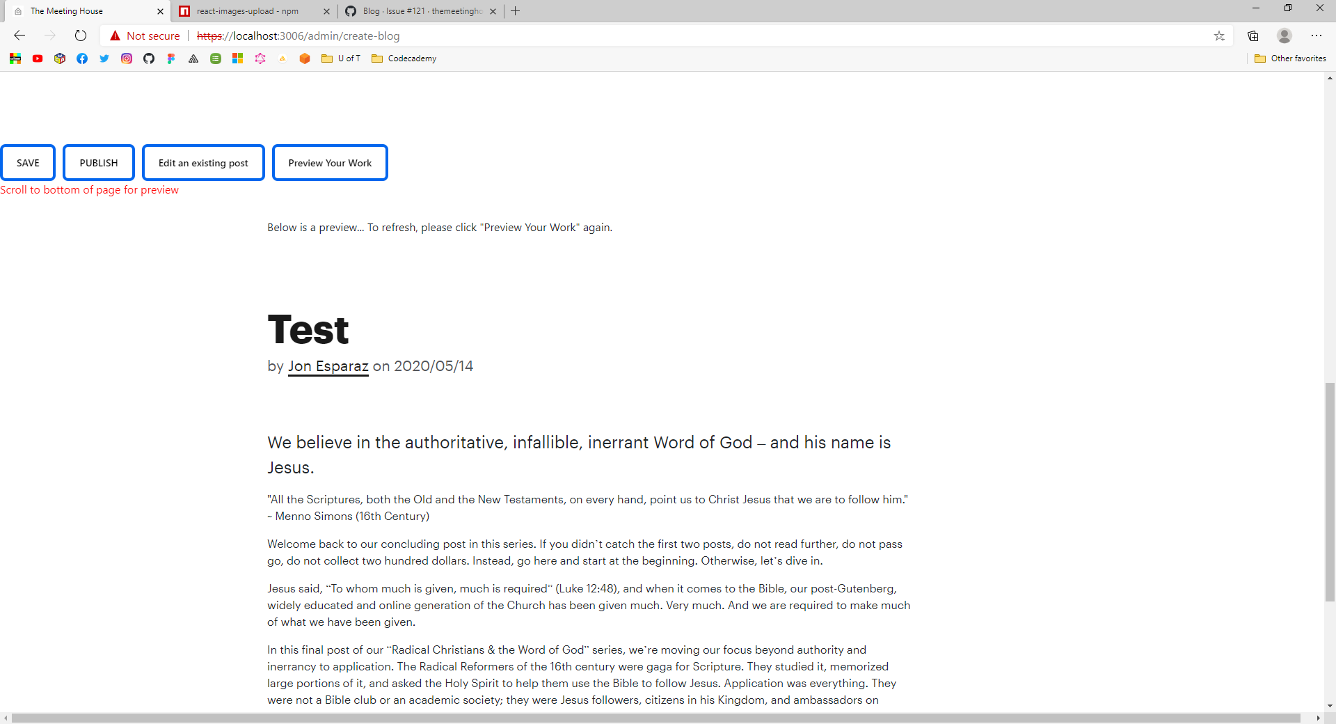 Blog · Issue #121 · themeetinghouse/web · GitHub