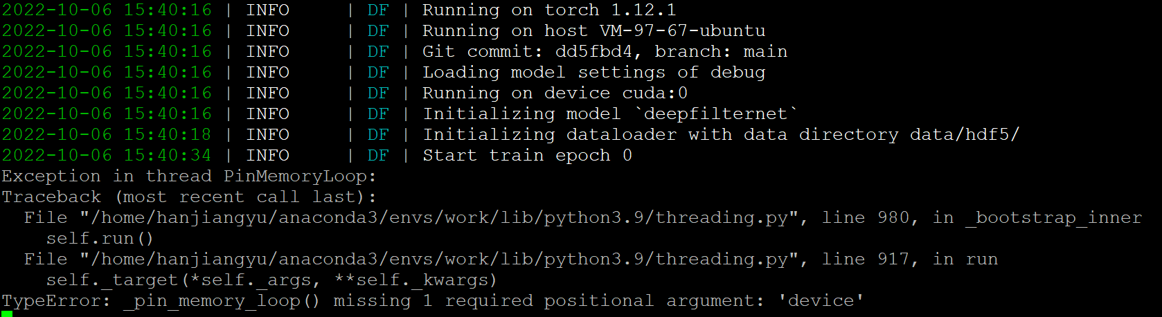 Problems of training from scratch · Issue #146 · Rikorose/DeepFilterNet ...
