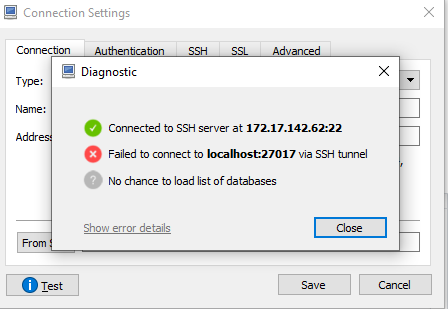 failed to connect
