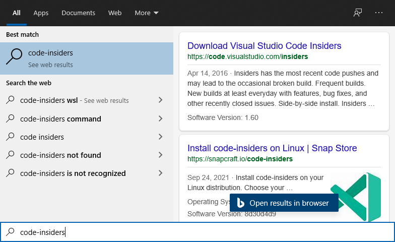 code.cmd is the default result for