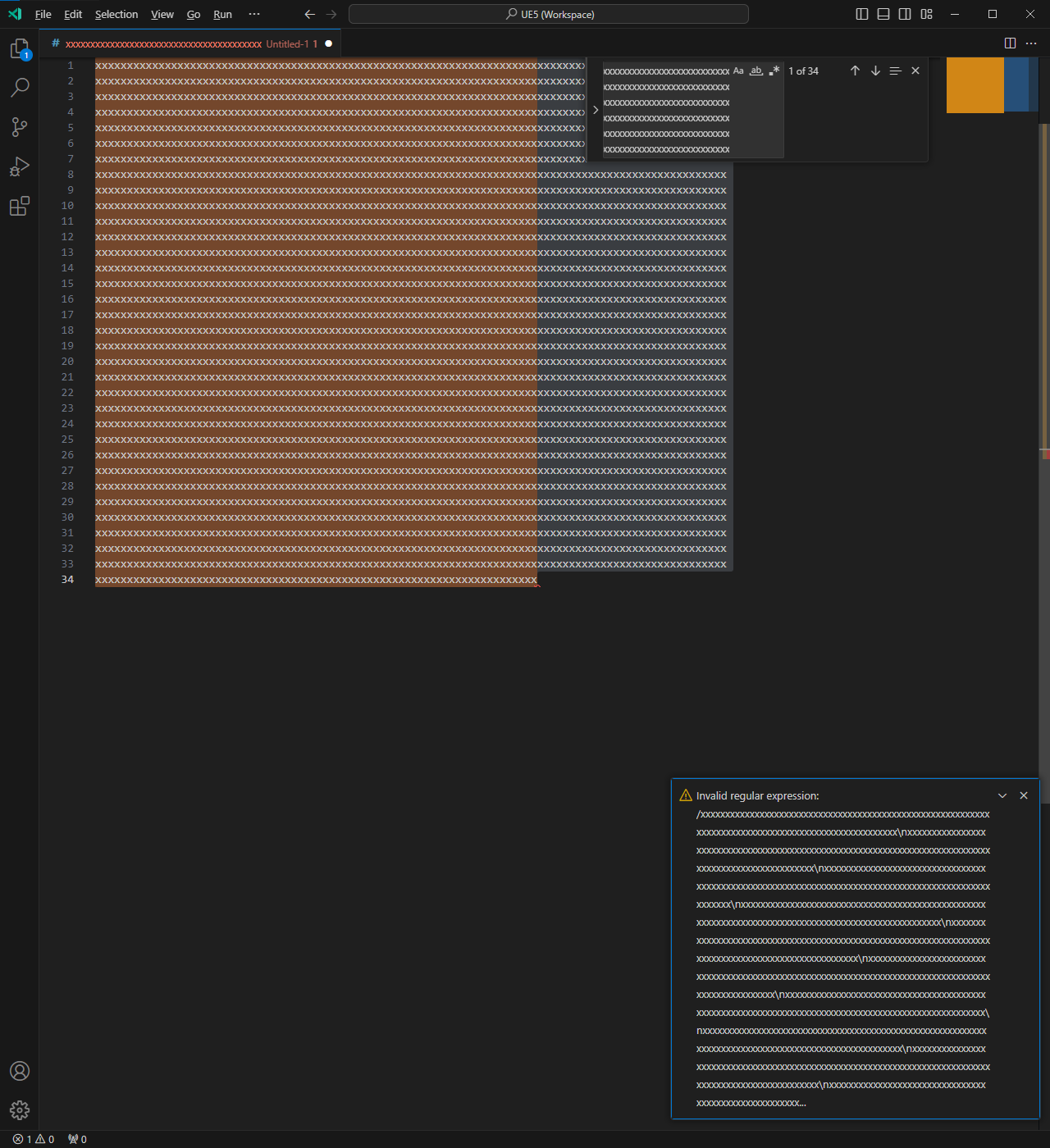 Stack overflow when pasting text into find widget · Issue 196900