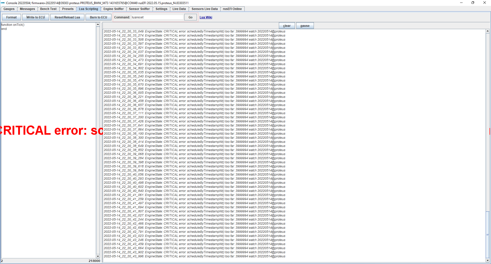 Timestamp Error scheduleByTimestampNt too far · Issue 3395 · rusefi/rusefi · GitHub