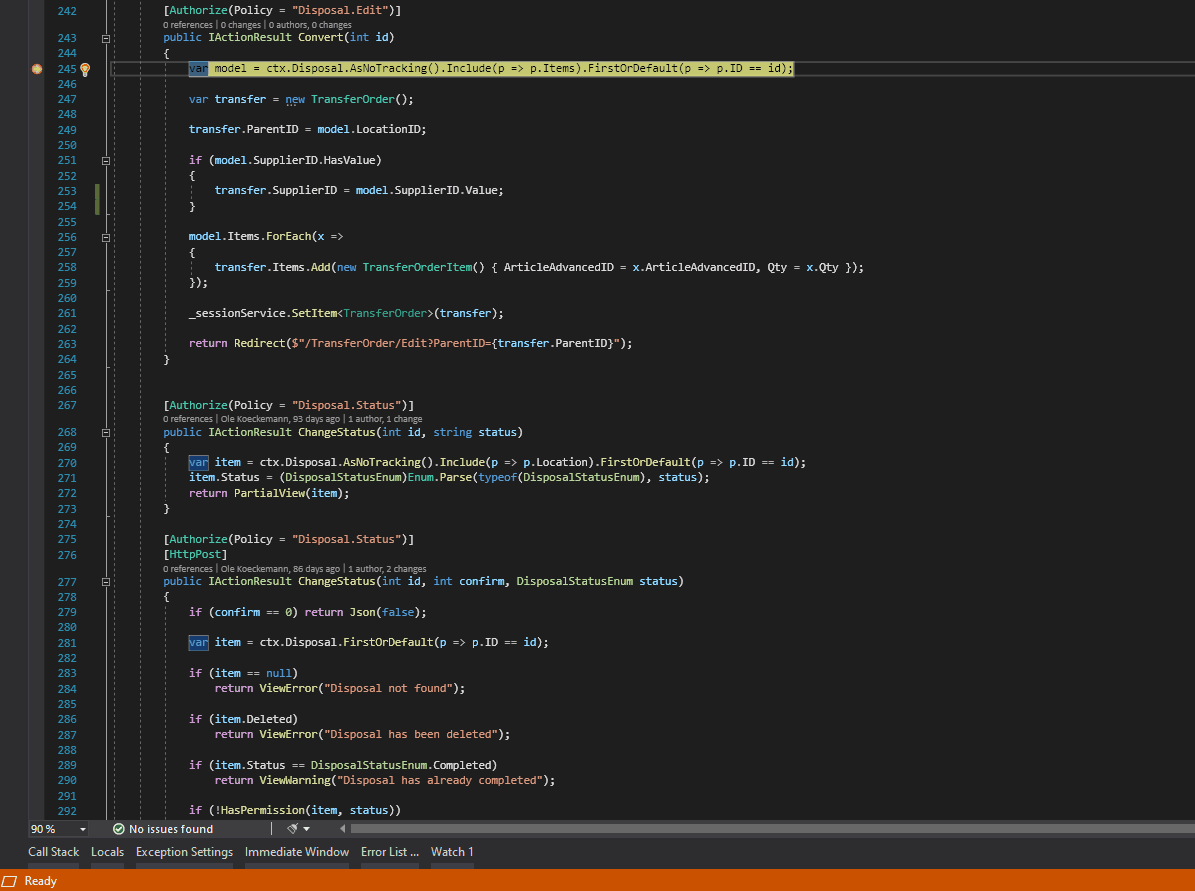 Edit and continue does not work for ASP.NET Core 3.1 using VS 2019 ...