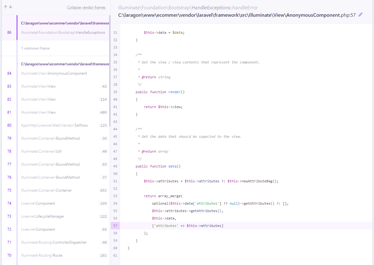 array_merge(): Expected parameter 3 to be an array, null given ...