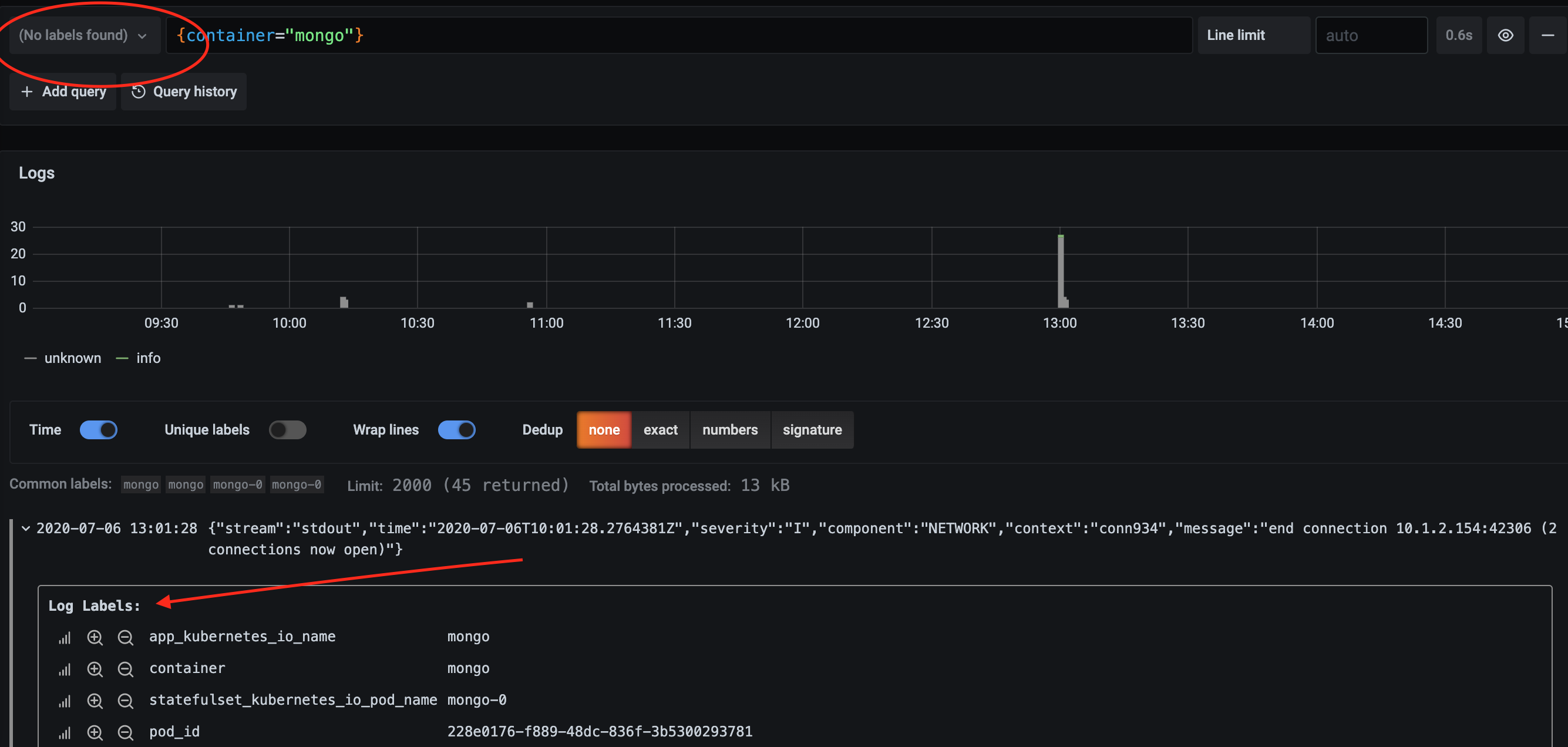 No Labels Found Issue 2300 Grafana loki GitHub