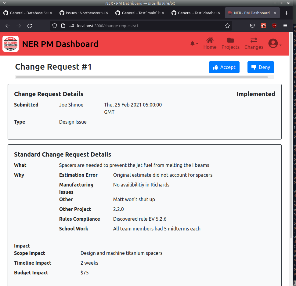 Change Request - Need to conditionally show approve/deny buttons only ...